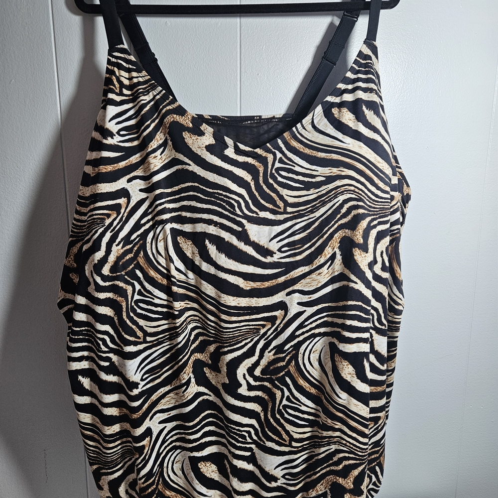Zebra Print 2pc Plus Size Swimsuit 5x